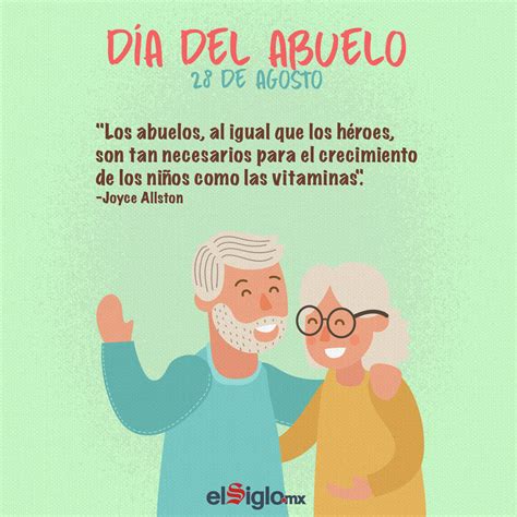Jun 12, 2021 · el ayuntamiento de collado villalba celebra el día de los abuelos (26 de julio) con una original iniciativa en la que están invitados a participar todos los niños y niñas de collado villalba, quienes pueden escribir una o varias cartas a mano dirigidas a los mayores que se encuentran en las residencias de la localidad. 1983: Empieza a celebrarse el Día del Abuelo en México, El ...