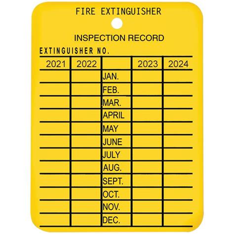 This template is used to conduct a fire extinguisher inspection every 30 days to determine if the equipment meets the standards and safety measures for any emergency purposes. Logistics > Fire Safety and Detection > Fire Extinguisher Accessories > FE Tags > 4PTAGBR