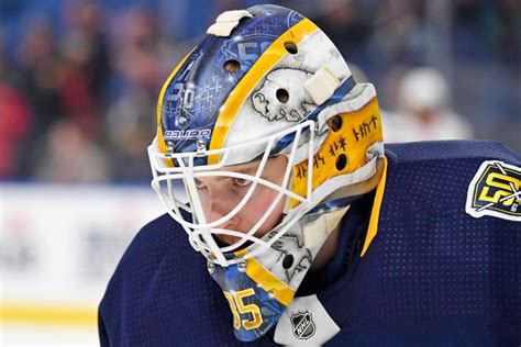Buffalo sabres | linus ullmark | ullmark will guard the home goal during thursday's matchup with new buffalo sabres | carter hutton | hutton replaced the injured linus ullmark (undisclosed) after. Sabres goalie Linus Ullmark skating again after suffering lower-body injury | Buffalo Hockey Beat