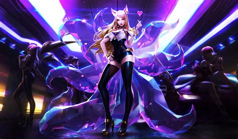 Kda Ahri Editted Wallpaper Ahrimains