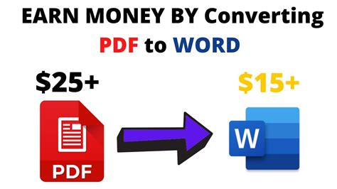 earn money online by converting pdf to word file earn online money passive income paypal 💸