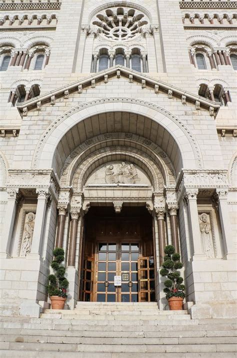 Cathedral Of Our Lady Immaculate Conception Monaco Stock Photo