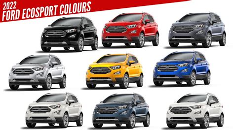 2022 Ford Ecosport All Color Options Images Autobics Youtube