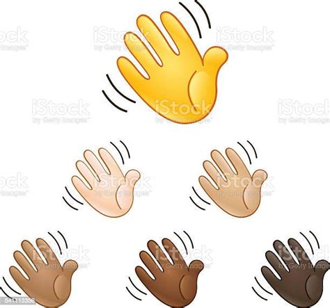 Waving Hand Sign Emoji Stock Illustration Download Image Now Waving