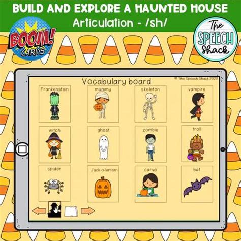 Halloween Articulation Boom Cards™ Build And Explore A Haunted House