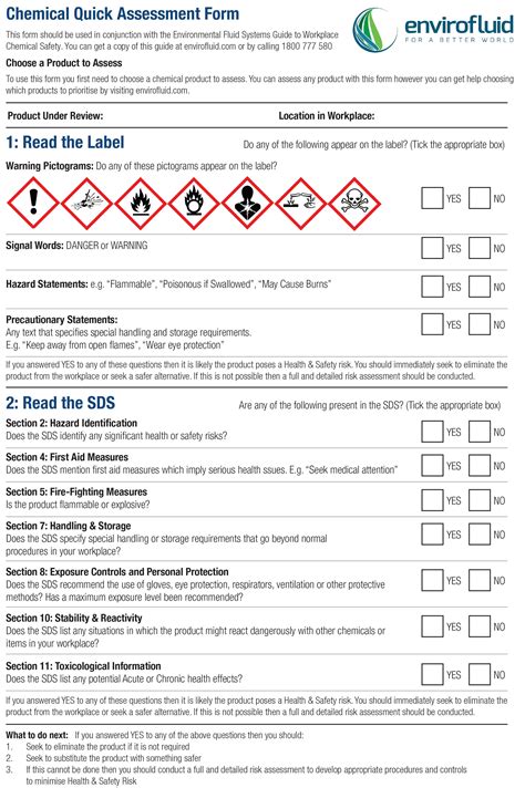 Chemical Hazard Risk Assessment Form