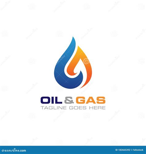 Oil And Gas Logo Design Vector Template Stock Vector Illustration Of