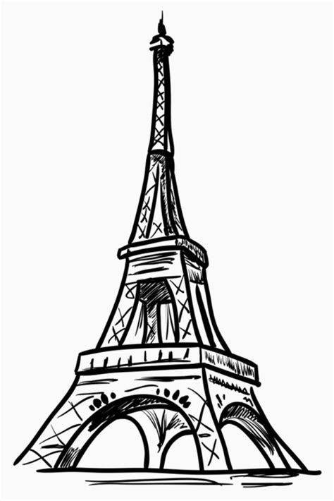 Learn To Draw A Cool And Easy Eiffel Tower Drawing Sketch In Few Steps