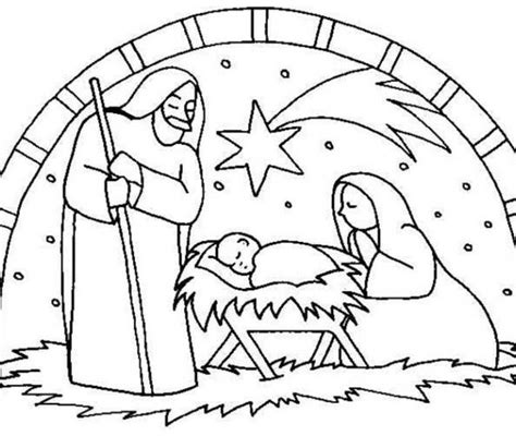 Nativity Line Drawing At Explore Collection Of