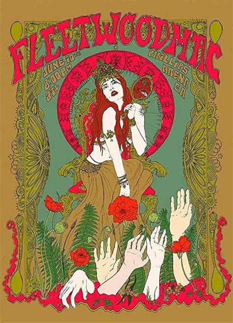Rare Poster Stevie Nicks Fleetwood Mac Music 12x18 Burning