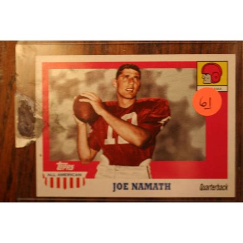 Check spelling or type a new query. Topps Joe Namath Football Card