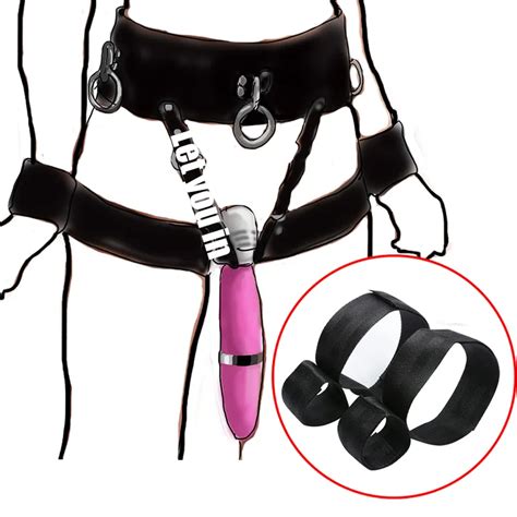 leather forced orgasm bondage bdsm masturbation device strap on dildo vibrator harness chastity