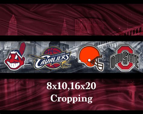 Ohio Sports Teams Poster Ohio State Cleveland Cavaliers Cleveland I