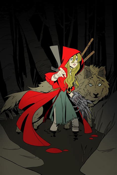 Little Red Riding Hood & Wolf | Red riding hood art, Red riding hood, Red riding hood wolf