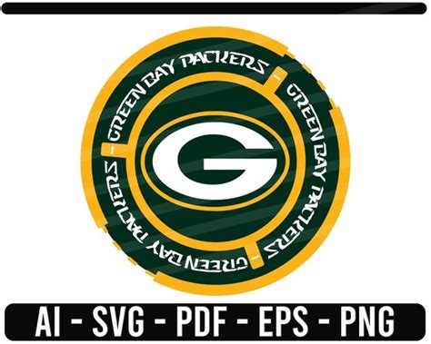 Green Bay Packers Circle Svg Nfl Sports Logo Football Cut File Etsy