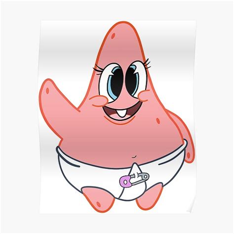 Baby Patrick Star Poster For Sale By Flawlesscheese Redbubble