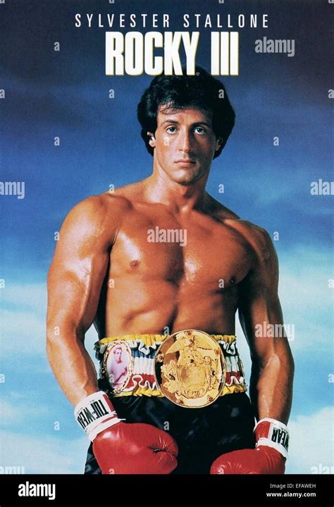 Sylvester Stallone Poster Rocky Iii 1982 Stockfotografie Alamy
