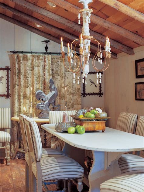 Transform your room into an indoor oasis with these dining . French Country Dining Room With Rustic Wood Ceiling | HGTV