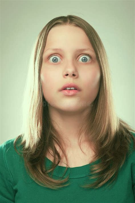 Portrait Of A Surprised Teen Girl Stock Photo Image Of Charming