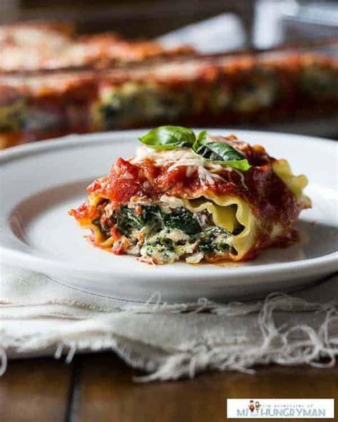 Vegetarian Lasagna Roll Ups Mj And Hungryman