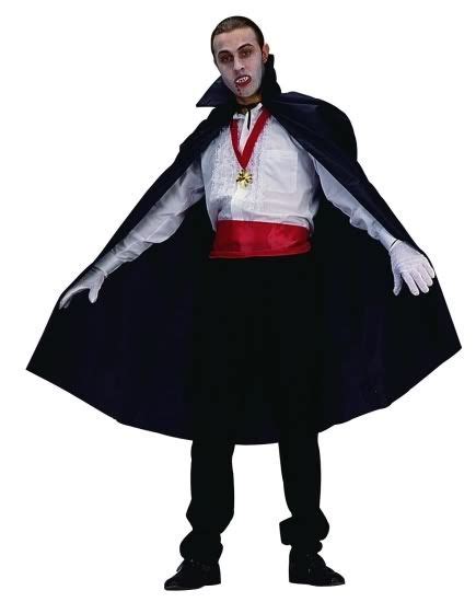 Red Black Adult Cape Dracula Vampire Magician Gothic Superhero Costume