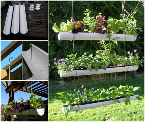 How To Make A Hanging Herb Gutter Garden Apartment Herb Gardens