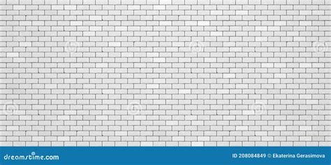 Realistic White Brick Wall Vector Illustration Eps 10 Stock Vector