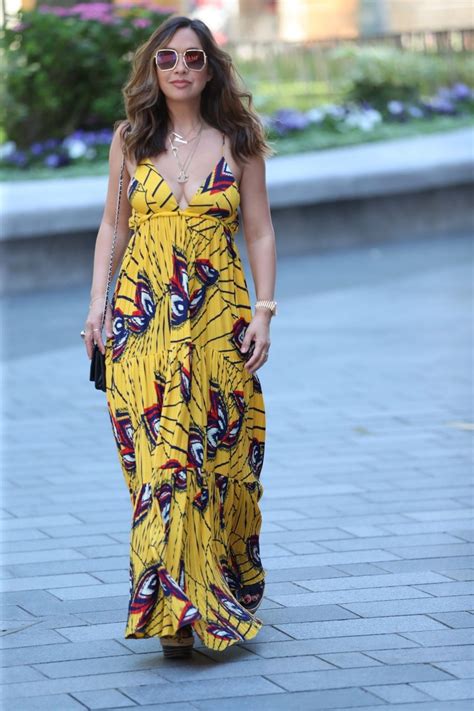 Hot Myleene Klass Shows Off Her Cleavage In A Maxi Dress In London