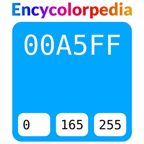 00a5ff Hex Color Code Rgb And Paints