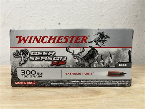 Winchester Deer Season Xp 300 Blk 150 Grain Extreme Point Box Of 20