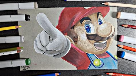 How To Draw Super Mario In Realistic Style Speed Drawing Super