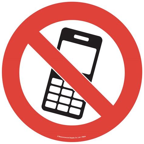 No Mobile Phones Symbol Floor Graphic Marker Safetyshop