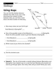 Using Maps Worksheet for 3rd Grade | Lesson Planet
