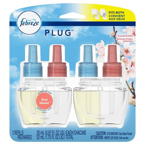 Febreze Plug Air Freshener Scented Oil Refill First Bloom 2 Count