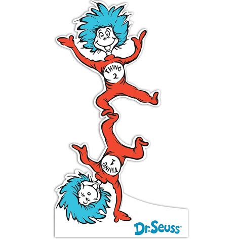 Dr Seuss Thing 1 And Thing 2 Standup 6 Tall Dr Seuss Colored Characters Games For Men 2
