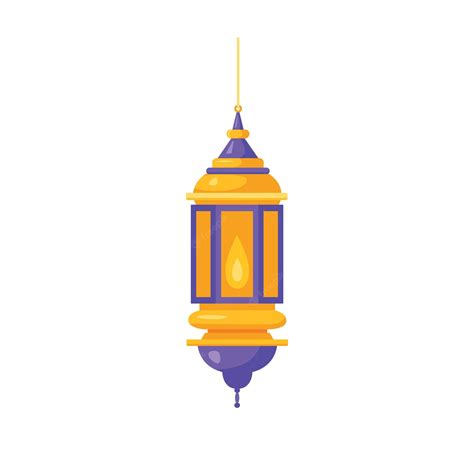 Ramadan Lantern Hermosa Linterna Con Una Vela Icon Clipart Para