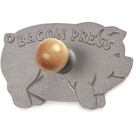 Norpro Bacon Press Pig Shaped Cast Iron With Wood Handle Grillpanini 5