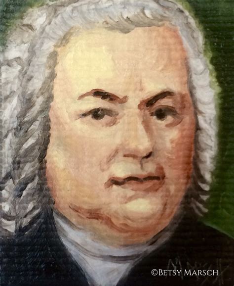 Mini Johann Sebastian Bach Portrait Painting Framed Etsy