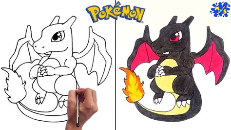 How To Draw Shiny Charizard Pokemon Easy Step By Step Youtube