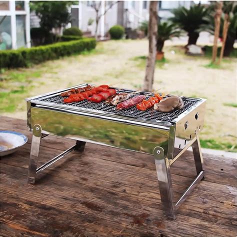 Portable Grill Rack Stainless Steel Stove Pan Outdoor Roaster Outdoor