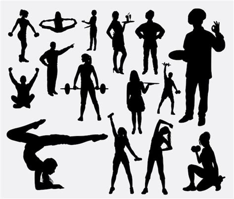 Premium Vector Sport And Hobby Activity Silhouette