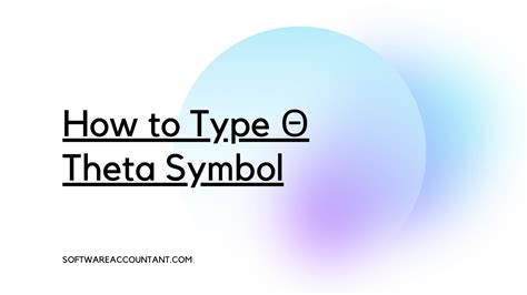 Θ 6 Best Ways To Insert Or Type Theta Symbol On Keyboard Software