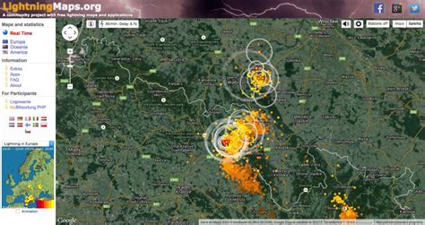 See lightning strikes in real time across the planet. Śledzenie burz - Strony internetowe i aplikacje | Eloblog