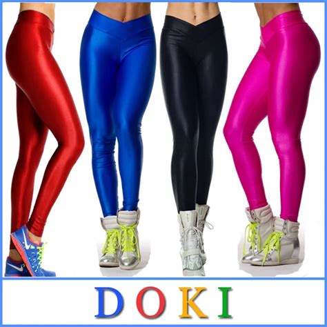 high waist solid footless leggings for woman sport gym leggins summer sexy fantasy candy neon
