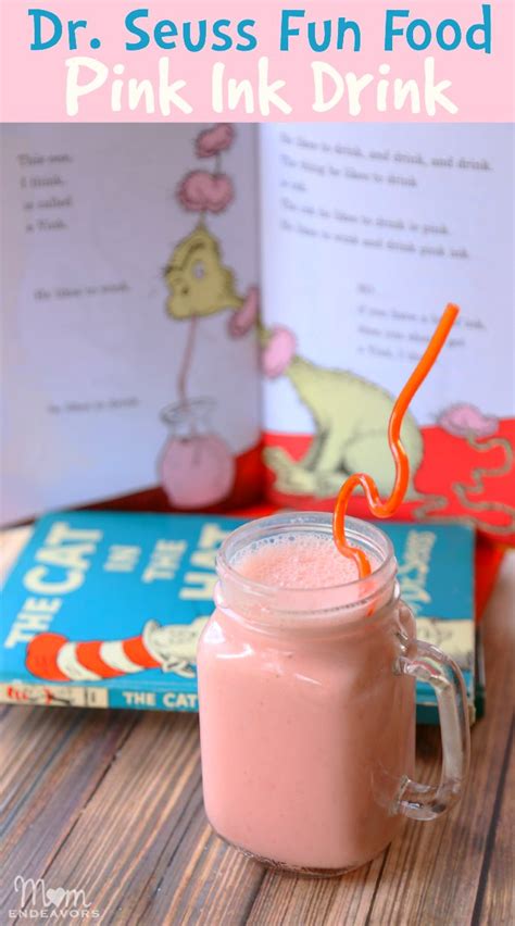 Dr Seuss Fun Food Recipe Healthy Pink Ink Drink