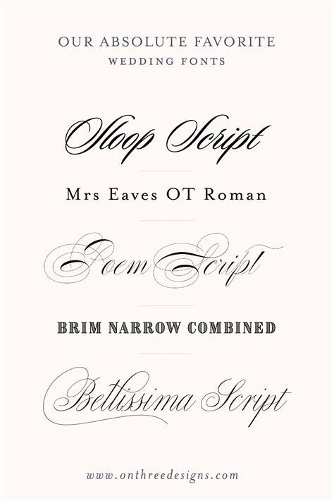 Our All Time Favorite Fonts Wedding Typography Wedding Invitation Vrogue