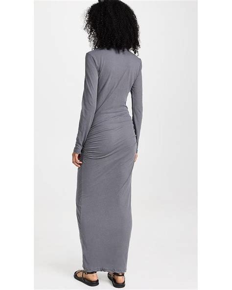 James Perse Skinny Crew Dress In Gray Lyst