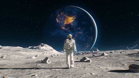 1 Hora De Astronauta Andando Na Lua Som Espacial Episódio 1 Youtube