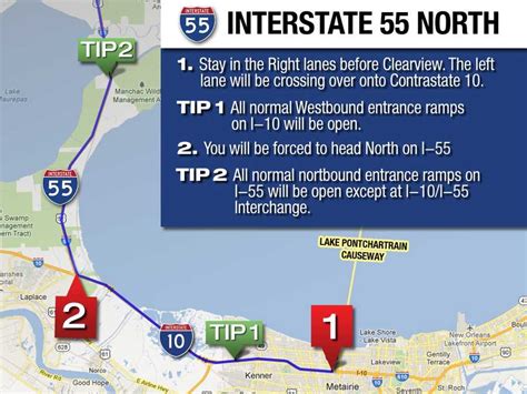 I 55 North Contraflow Maps
