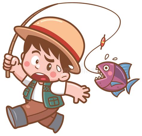 Cartoon Man Fishing Stock Vector Illustration Of Adult 35813653